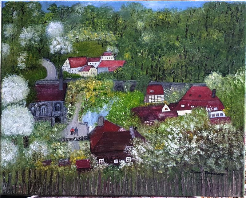 Rothenburg ob der Tauber / Kobolzeller Kirche - Maße: 40 x 50 cm